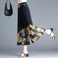 Summer Women's Pants Loose Nine Points Large Size Slim Women's Drapey High Waist Chiffon Wide Leg Pants