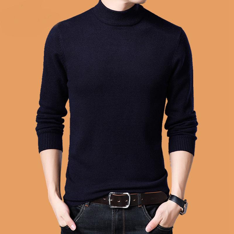 Men's Sweater Thick Warm Pullover Sweater Fashion Slim Sexy Bottoming Shirt Top