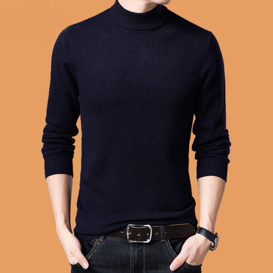 Men's Sweater Thick Warm Pullover Sweater Fashion Slim Sexy Bottoming Shirt Top