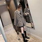 Fashion Autumn Women Plaid Blazers  Jackets Work Office Lady Suit Slim  Business Female Blazer Coat Talever
