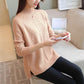 Women Turtleneck Solid Color O-neck Long Sleeve Skin-friendly Sweater Bottoming Knitwear