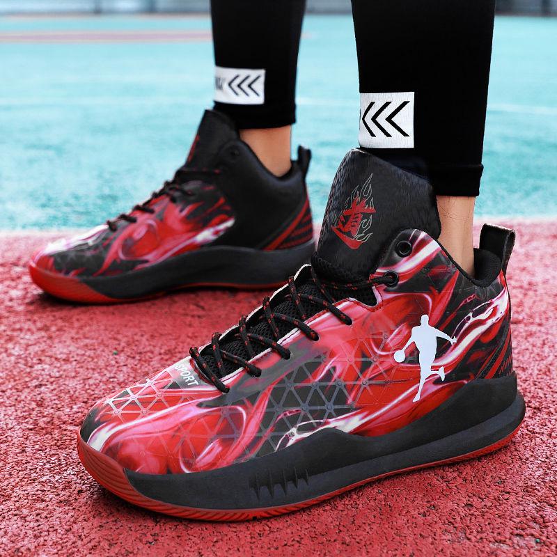 Casual Shoes Fashion Men Air Cushion Sneakers  High To Help 3D Sports Basketball Shoes