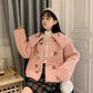 Autumn and Winter All-match Big Lapel Horn Buckle Loose Lamb Fur Coat Fur One Coat Women