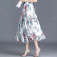 Chiffon Swing Skirt Printed Midi Skirt High Waist Skirt Fashion Versatile