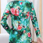 Spring and Autumn Mother Round Neck Long-sleeved T-shirt Women's Floral Loose Top Bottoming Shirt Women