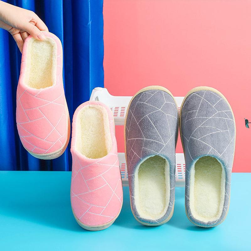 Winter Warmth Couple Plush Household Non-slip Platform Confinement Shoes