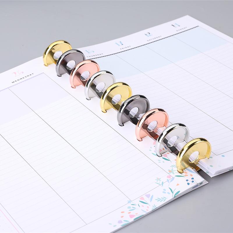 11 Pieces Plastic Mini Discs Multicolor Binding Ring Discs Expansion Discs for Add Extra Pages, Notes or Artwork