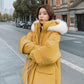 Winter Girlfriends Dress Big Fur Collar Cotton Coat Korean Style Loose Cotton Coat Women's Short Thick Coat