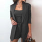 3PCS Women's Spring/Summer Solid Color Casual Suit Ladies Vest + Suit Jacket + High Waist Shorts Three-piece Workplace Work Suit