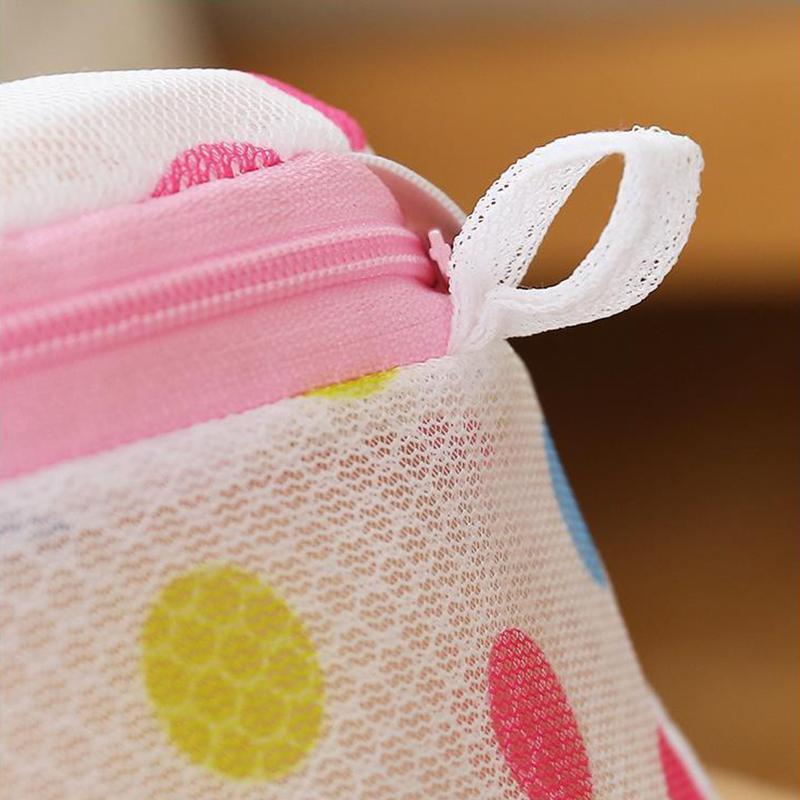 Laundry Bags Washing Machine Clothes Mesh Net Baskets Underwear Bra Blouse Clothing Zipper Organizer Wash Bag Pouch Bag Cartoon Cute Pattern