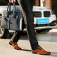 Men's Leather Shoes Business Pointed Paint Leather Bright Leather Fashion Shoes