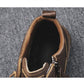 Spring Men's Shoes High Top Casual Leather Shoes Men's Work Waterproof Skid Plate Shoes All Match Sneakers Breathable Soft Sole Zipper Shoes