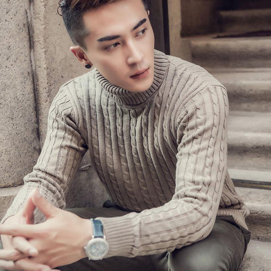 Pullover Men 2019 Autumn Winter Wool Slim Fit Sweater Men Casual Turtleneck Sweaters Pull Jumper Men