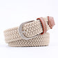 Belt Women Causal Leather Cover Buckle Woven Elastic Stretch Golf Wide Canvas Belts