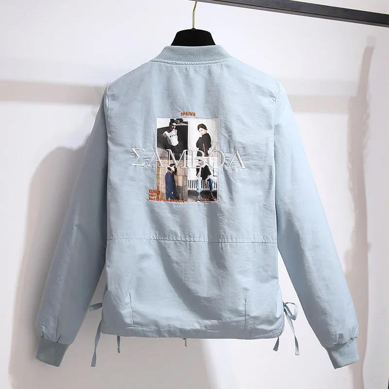 Women's Baseball Uniform Jacket Spring and Autumn 2021 Spring Loose Casual All-match Top