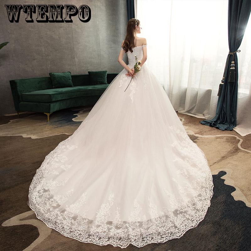 Off-shoulder Tulle Wedding Dresses A Line Floor Length Sleeveless Bridal Dress Vestido De Noiva