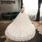 Luxury Lace Embroidery Wedding Dresses Long  Elegant Plus size Vestido De Noiva Bride
