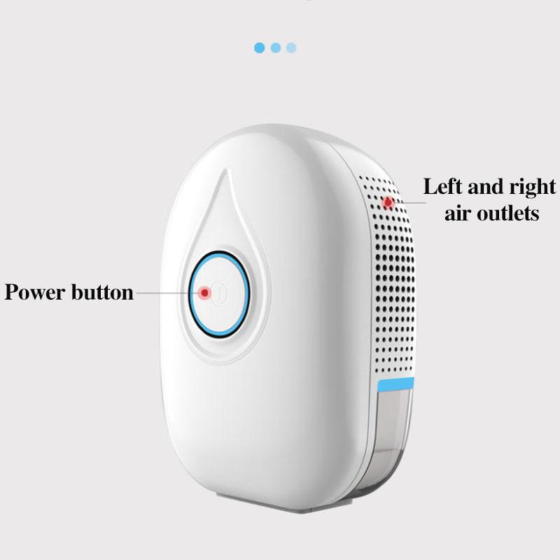 0.8L 25W Household Dehumidifier Moisture Absorption Machine Intelligent Dryer Silent Air Dryer