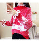 Pofulove non-hair fall and winter Faux mink wool turtleneck sweater Female fungus wear inside and out Ruffle collar sweater