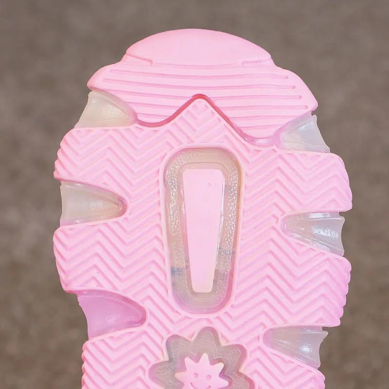 Summer Boys' Luminous Sneakers Children's Breathable Running Shoes Girls' Hollow Student Shoes