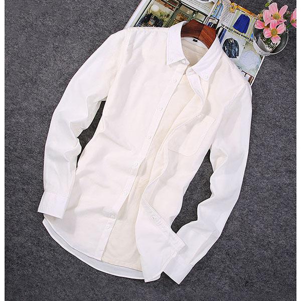 Corduroy Slim Fit Long Sleeve Shirt Men's Solid Color Casual Shirt Spring High Quality Pocket Lapel Shirt