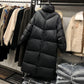Winter Mid-length Thick Black Down Jacket Korean Version Loose Down Jacket Women Plus Size Fashion Warm Jacket Trend