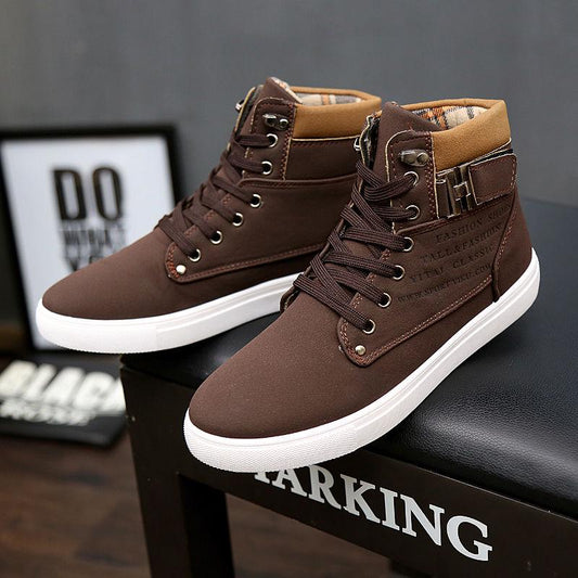 Autumn Winter Men's Martin Boots Warm Round Toe Working Boots High Top Lace Up Shoes Men Desert Boot
