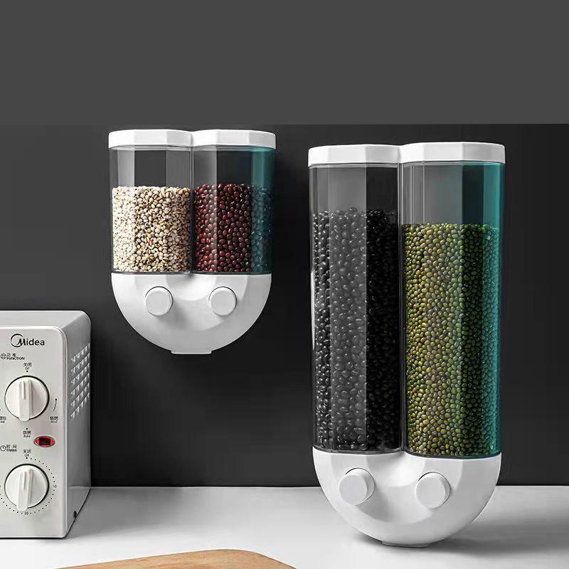 Wall-mounted Grain Storage Box Compartmentalized Storage Grain Storage Tank