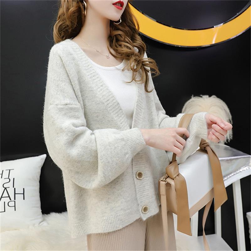 Short Knit Cardigan Jacket Spring and Autumn Sweet Style Jacket Loose Casual Sweater