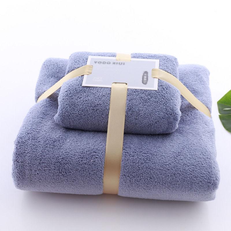 Bath Towel Flannel Fabric Soft Large Towel Set Thickened Chest Wrapped Pure Cotton Absorbent Soft Bath and Quick-drying