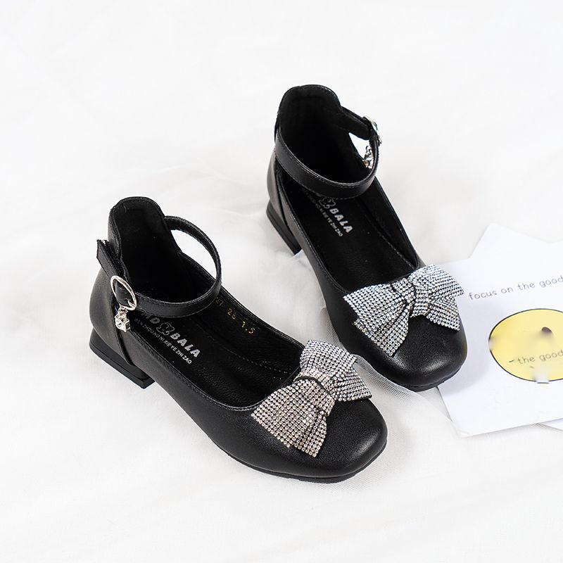 Children's Shoes  Princess Shoes Spring  Summer Girls' Leather Shoes  All-match Elementary School High-heeled Red Performance Shoes