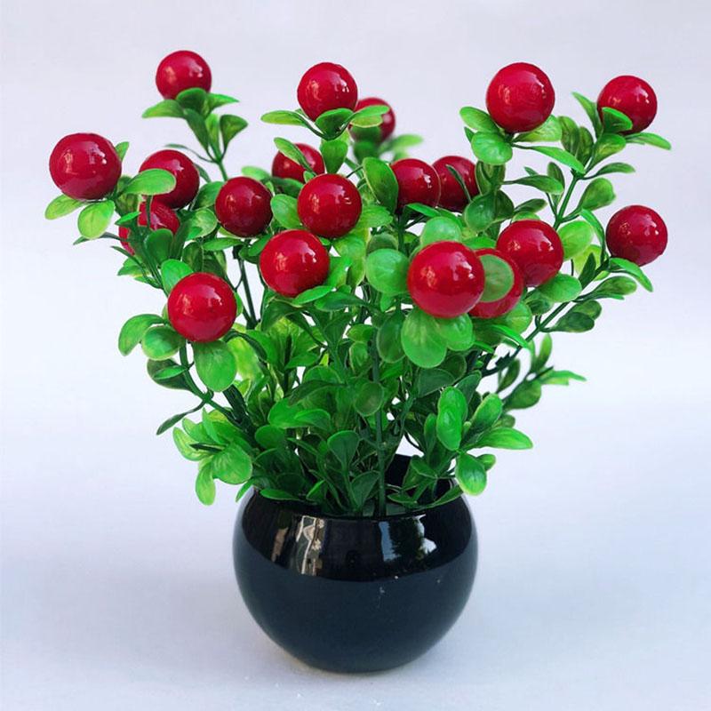 Artificial Flower Ceramic Set Fake Flowers Small Potted Plants Home Decorations Wedding Decoration Decorations Floral Art