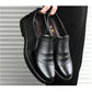 Men's Business Shoes Casual Real Cowhide Shoes Spring and Autumn Middle-aged Dad Shoes Men's Shoes Peas Shoes Lazy Pedal Shoes