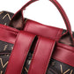 Leather Texture Backpack Female Student Schoolbag Trend Soft Leather Lady Large-capacity Travel Bag