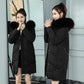 Winter Padded Jacket Women's Mid-length Korean Down Padded Jacket Women's Large Fur Collar Thick Loose Padded Jacket