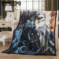 Feather Wolf Pattern  Fleece Blankets Keep Warm Bed Sheets Towels The Throws