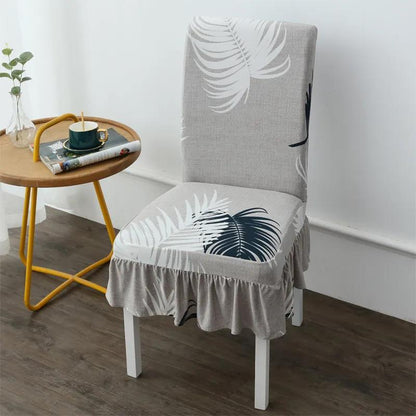 Elastic Chair Cover Cover Through Dining Chair Cover Stool Backrest Simple Household Cushion Conjoined Chair