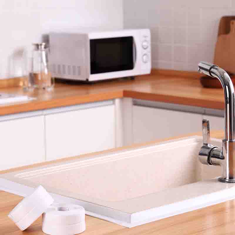 3.2m By 3.8cm PVC Sealing Strip Tape White Self Adhesive Waterproof Wall Sticker for Bathroom Kitchen