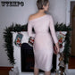 Sexy Split fork Dress for Women Maxi Bodycon Dresses Off Shoulder Long Sleeve Bright Silk Slit Gown Spring Female Vestidos Evening Party