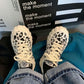 Leopard Biscuit Shoes Cute Big Head Canvas Shoes Spring Korean Trend All-match Shoes Women's Trend