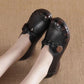 Women's Spring and Autumn National Style Soft Soled Leather Shoes Plus Size Non Slip Flat Single Leather Shoes