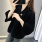 Autumn and Winter Imitation Mink Velvet Knitted Cardigan Jacket, Fashionable and Loose-fitting Short Women's Jacket
