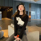 Autumn Winter Long-sleeved Pullover Round Neck Loose Fashion Casual Round Neck Long-sleeved Sweater Top Women
