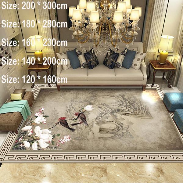 Chinese style big rug study rug bedroom bedside mat living room rug coffee table rug