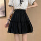 Fungus Edge Skirt Women's Summer Elastic Waist Cover Crotch A-line Short Skirt All-match Beach Short Skirt