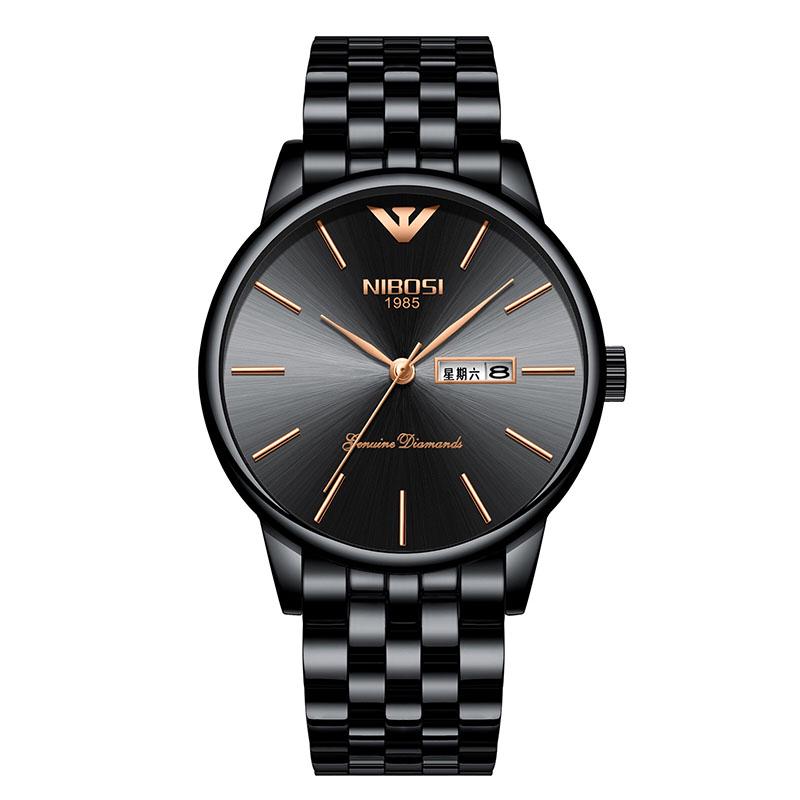 Watch men skeleton dial automatic mechanical stainless steel watch