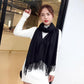 Winter Women Scarf Solid Soft Cashmere Scarves Shawls and Wraps Bandana Female Foulard Tassel