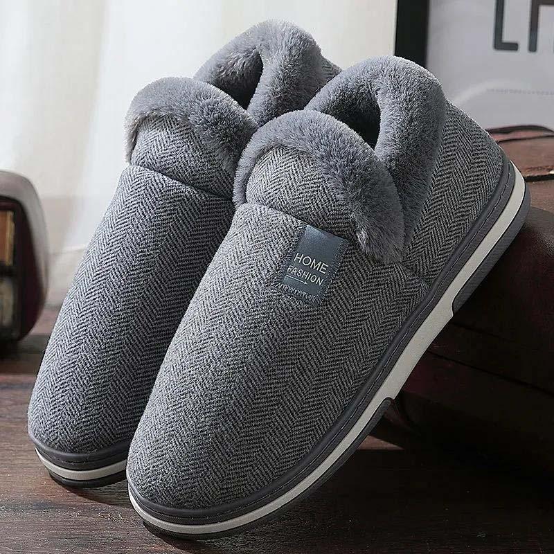 Warm Shoes Men's Cotton Slippers Winter Cold and Warm Indoor Home Use Thick-soled Non-slip Casual Shoes