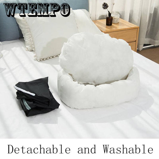 Cute Soft washbale Pet Bed Kennel Dog Round Cat Warm Sleeping Bag Puppy Cushion Mat Portable