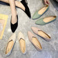Low-heeled Shoes Spring Single Shoes Female Students Korean Version of All-match Pointed Toe Shallow Mouth Pedal Thick Heel Peas Shoes